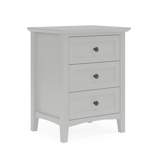 Modus Grace Three Drawer Nightstand in Elephant Grey