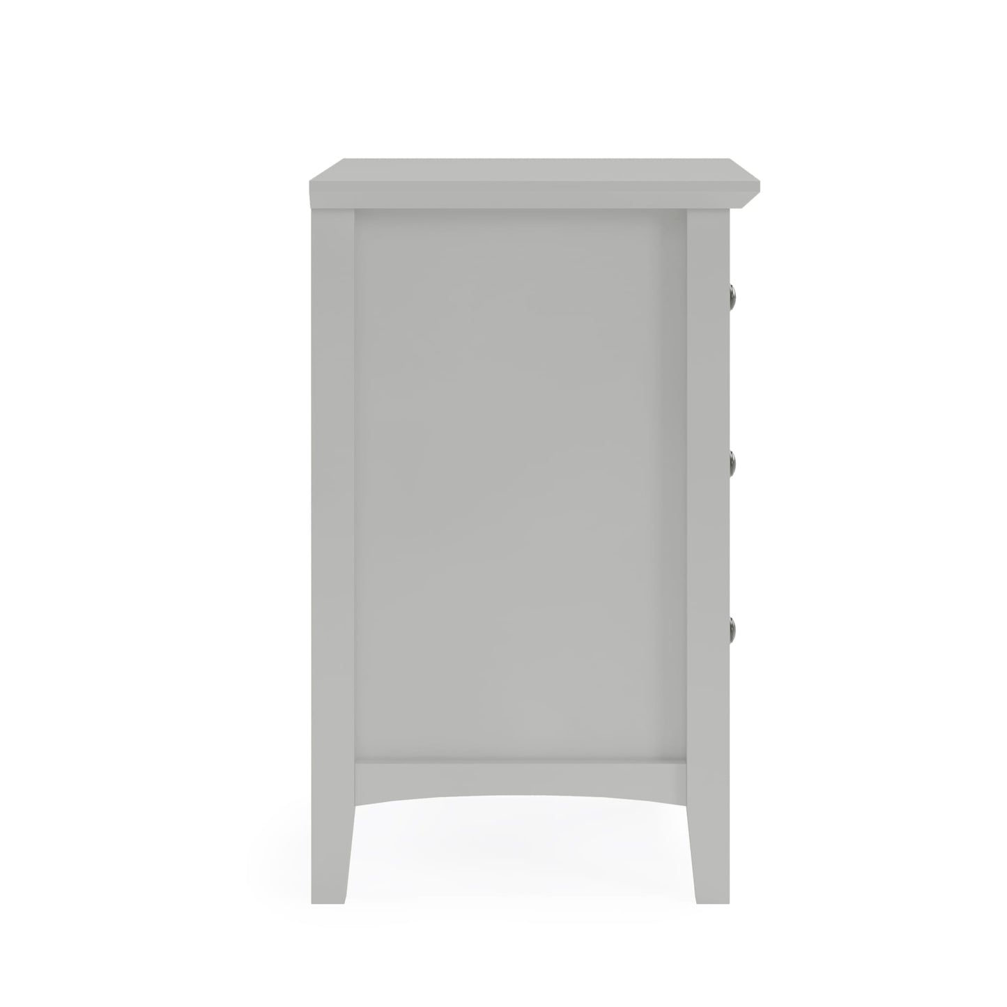 Modus Grace Three Drawer Nightstand in Elephant Grey