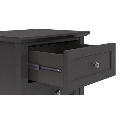 Modus Grace Three Drawer Nightstand in Raven Black