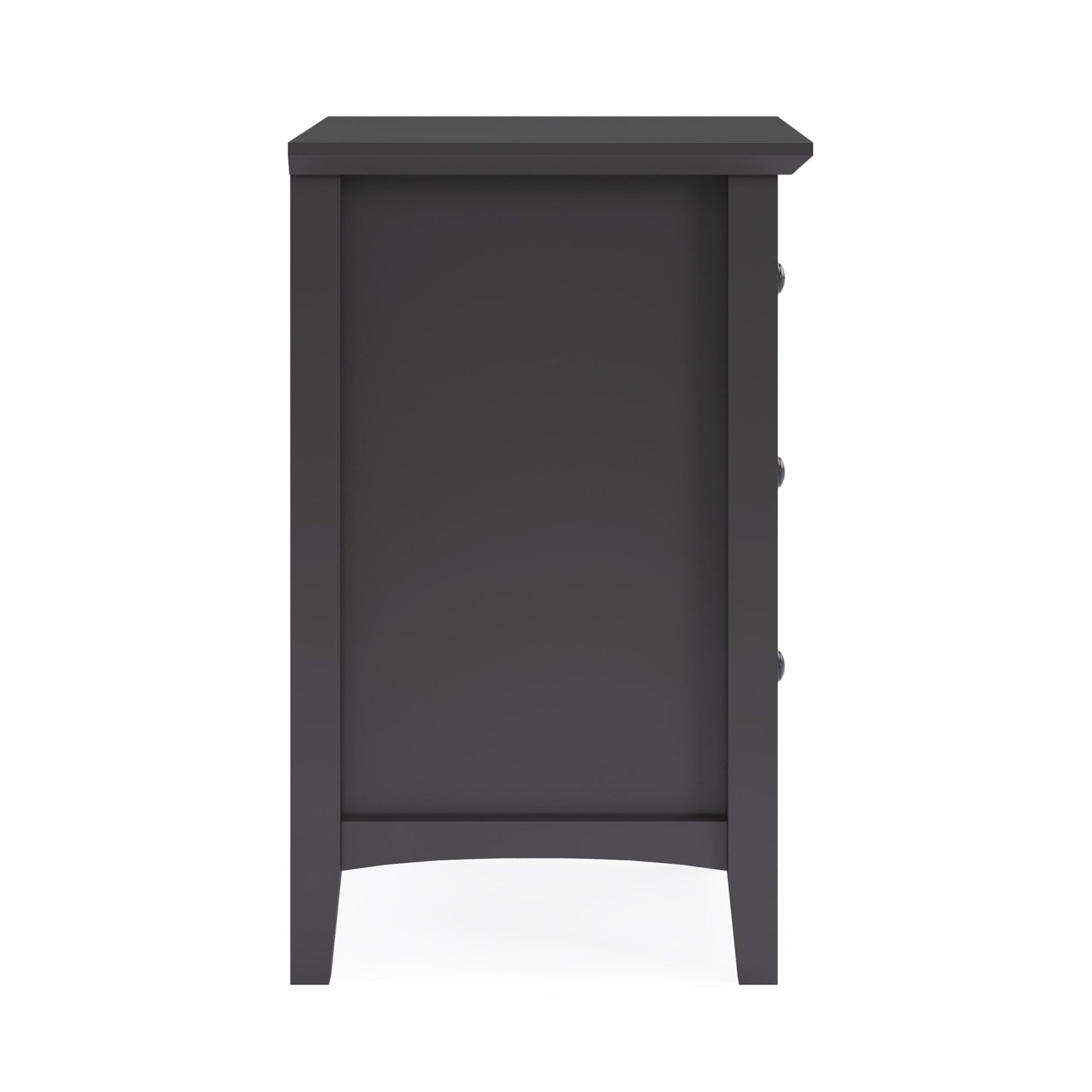 Modus Grace Three Drawer Nightstand in Raven Black