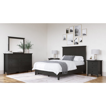 Modus Grace Three Drawer Nightstand in Raven Black