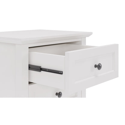 Modus Grace Three Drawer Nightstand in Snowfall White
