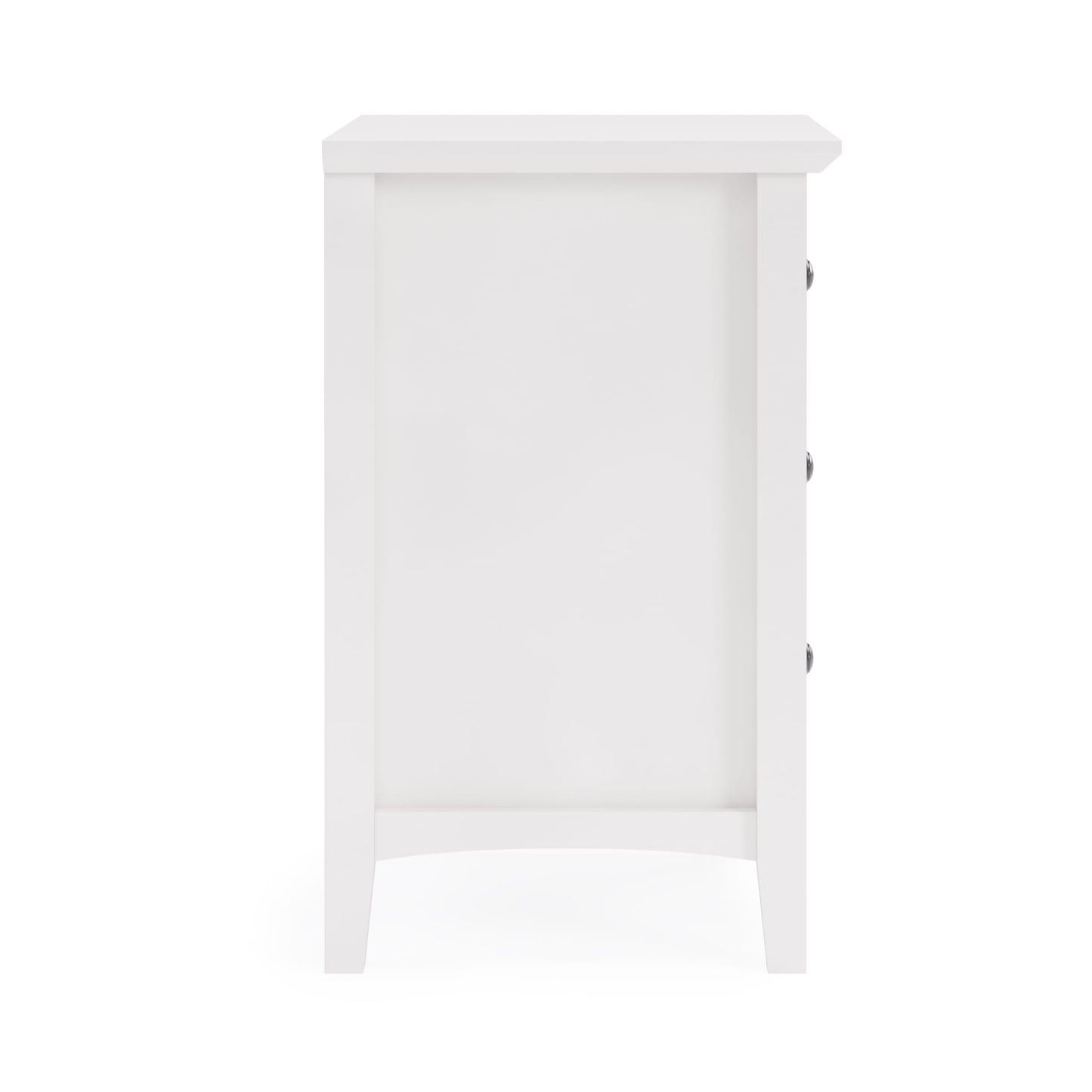 Modus Grace Three Drawer Nightstand in Snowfall White