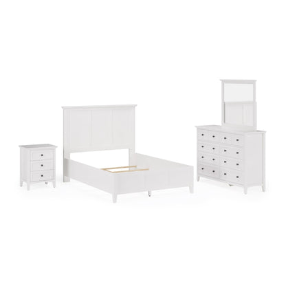 Modus Grace Three Drawer Nightstand in Snowfall White