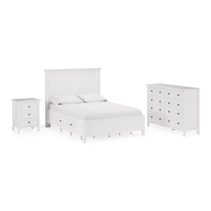 Modus Grace Three Drawer Nightstand in Snowfall White