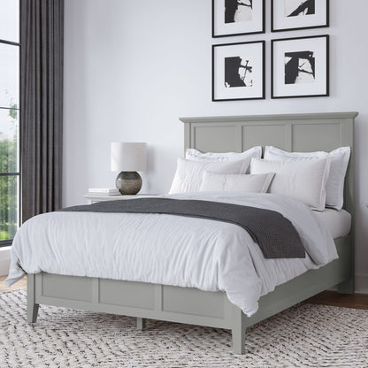 Modus Grace Three Panel Bed in Elephant Grey