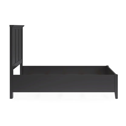 Modus Grace Three Panel Bed in Raven Black