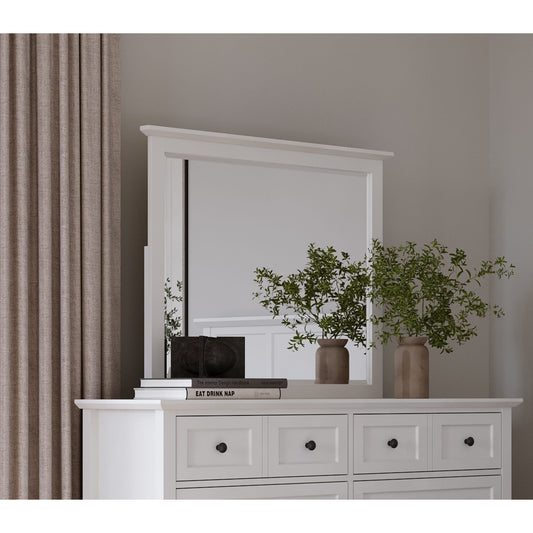 Modus Grace Wall or Dresser Mirror in Snowfall White