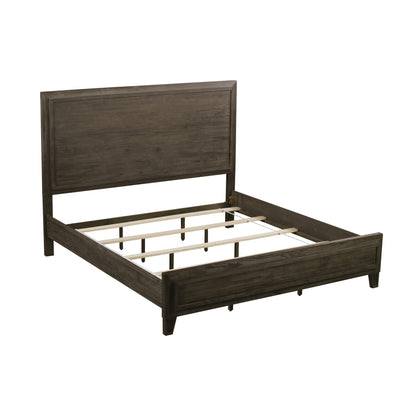 Modus Hadley Solid Wood Panel Bed in Onyx