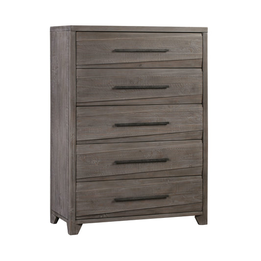 Modus Modus Modus Hearst Solid Wood Five Drawer Chest in Sahara Tan