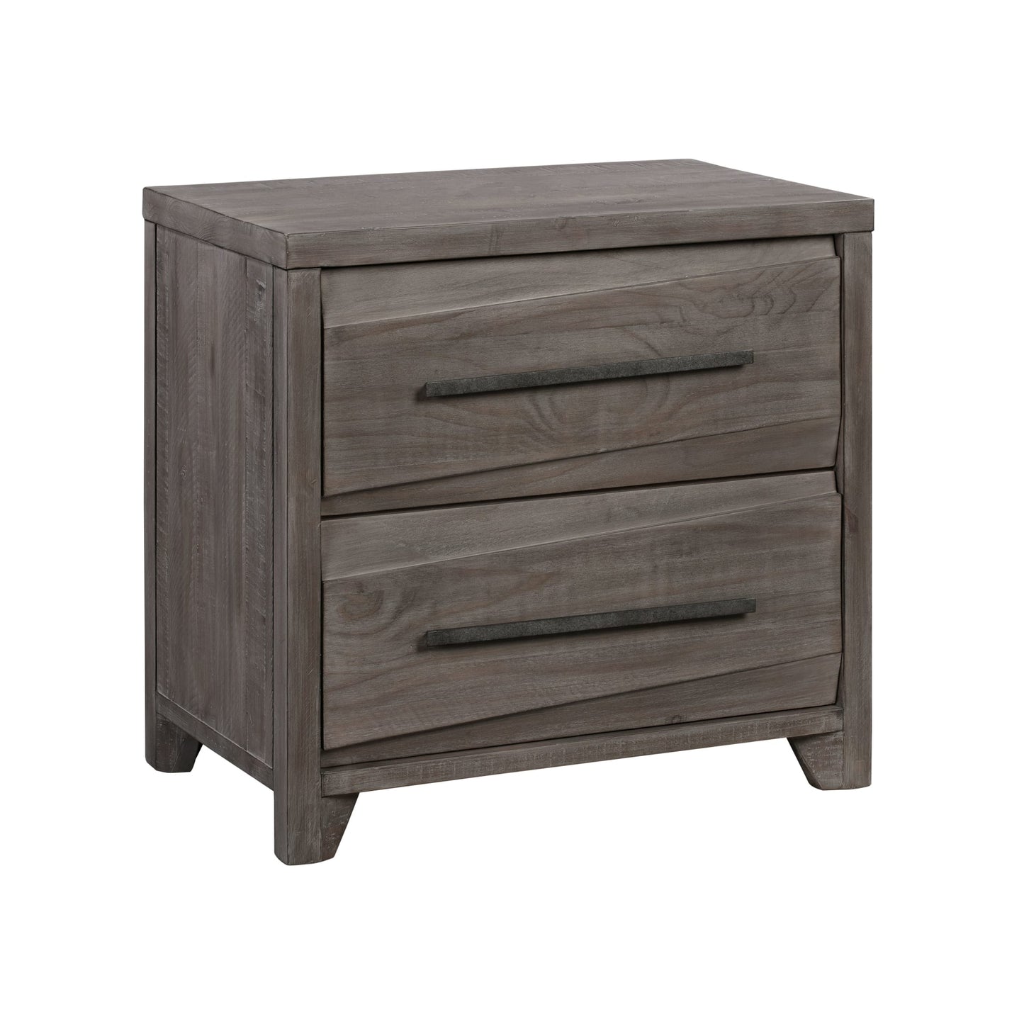 Modus Hearst Solid Wood Two Drawer Nighstand in Sahara Tan