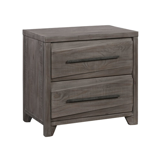 Modus Hearst Solid Wood Two Drawer Nighstand in Sahara Tan