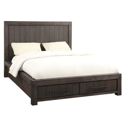 Modus Heath Two Drawer Wood Storage Bed in Basalt Grey