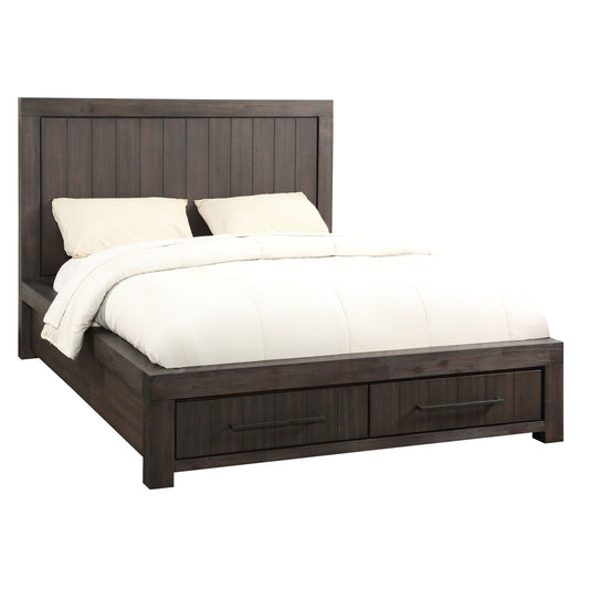 Modus Heath Two Drawer Wood Storage Bed in Basalt Grey