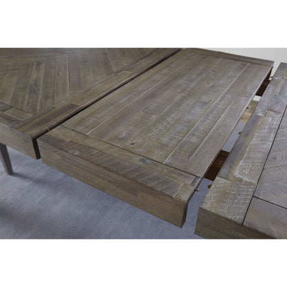 Modus Herringbone Extension Table in Rustic Latte