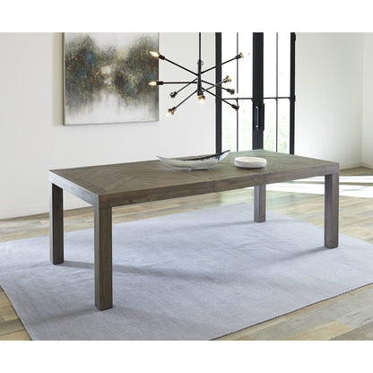 Modus Herringbone Extension Table in Rustic Latte