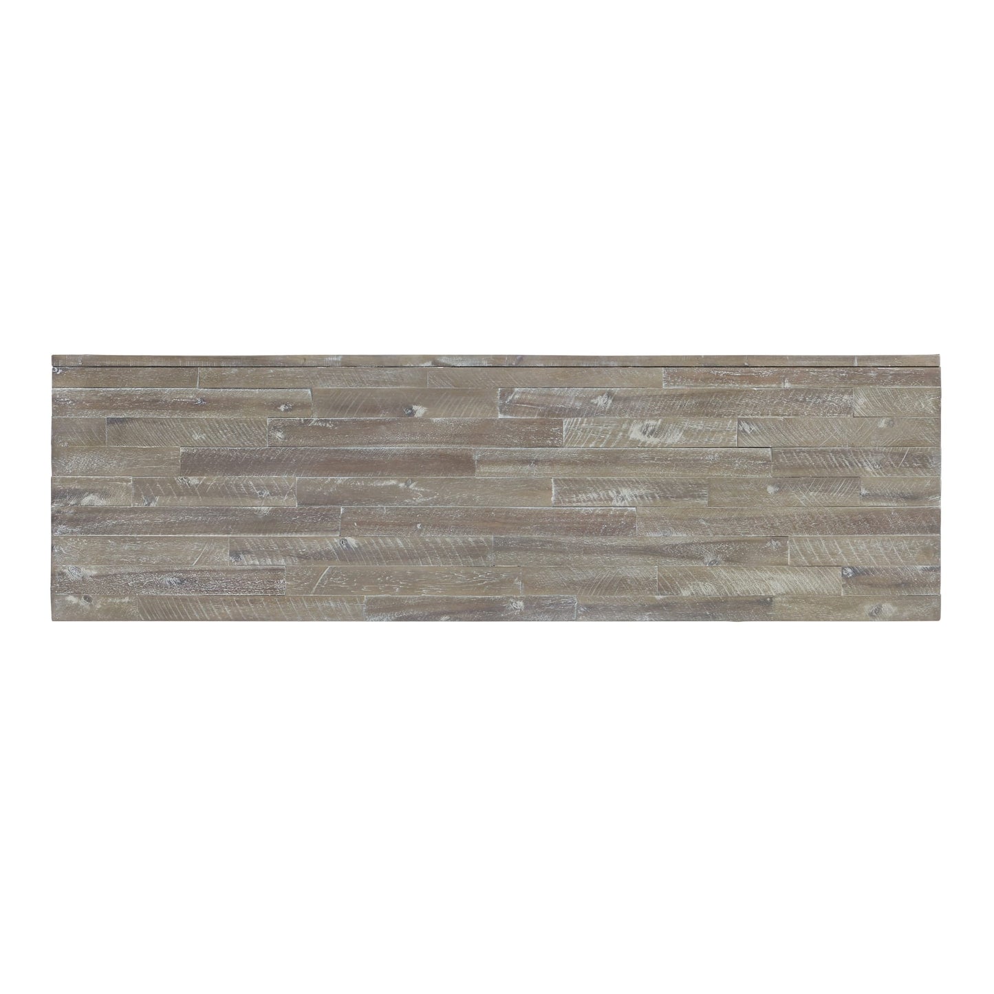 Modus Herringbone Solid Wood Three Door Sideboard in Rustic Latte