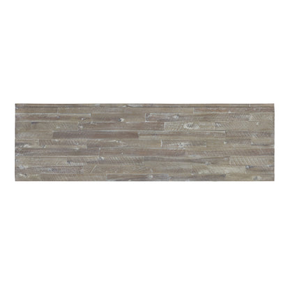 Modus Herringbone Solid Wood Three Door Sideboard in Rustic Latte