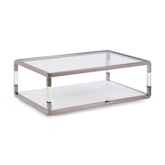 Modus Modus Jasper Coffee Table in Acrylic White Glass PSS