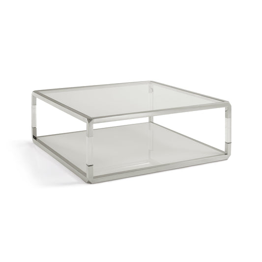 Modus Modus Jasper Square Coffee Table in Acrylic White Glass PSS