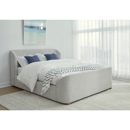 Modus Kiki Upholstered Platform Bed in Cotton Ball Boucle