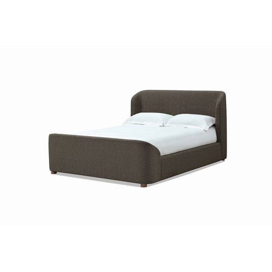 Modus Kiki Upholstered Platform Bed in Pumpernickel Boucle