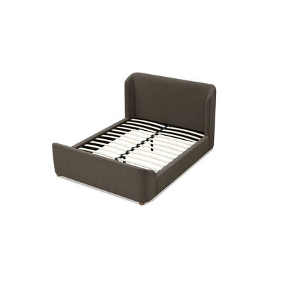 Modus Kiki Upholstered Platform Bed in Pumpernickel Boucle