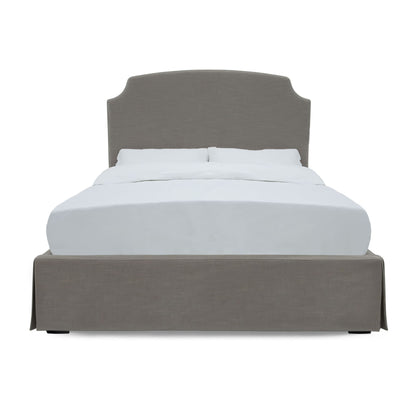 Modus Laurel Upholstered Skirted Panel Bed in Wheat