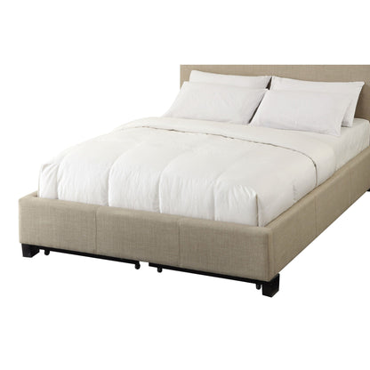 Modus Levi Tufted Footboard Storage Bed in Toast Linen