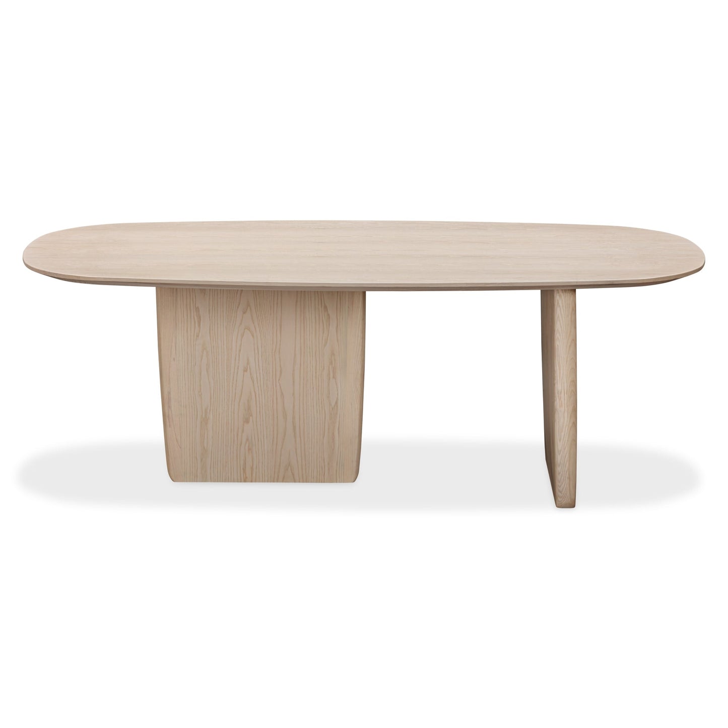 Modus Liv Ash Wood Oval Dining Table in White Sand