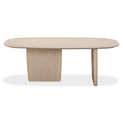 Modus Liv Ash Wood Oval Dining Table in White Sand