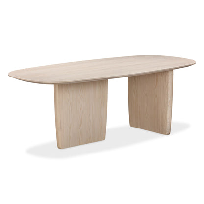Modus Liv Ash Wood Oval Dining Table in White Sand