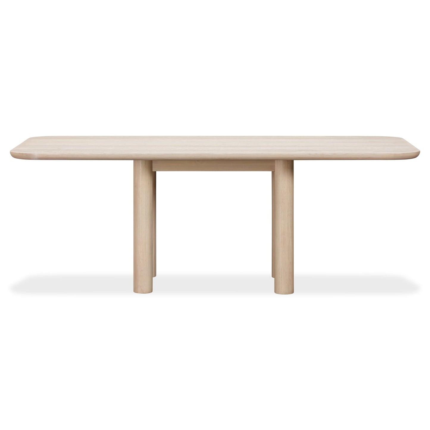 Modus Liv Ash Wood Rectangular Dining Table in White Sand