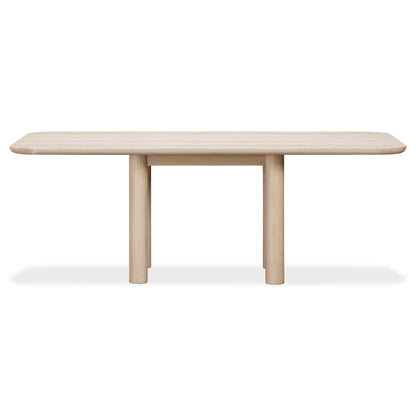Modus Liv Ash Wood Rectangular Dining Table in White Sand