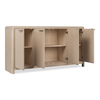 Modus Liv Four Door Ash Wood Sideboard in White Sand