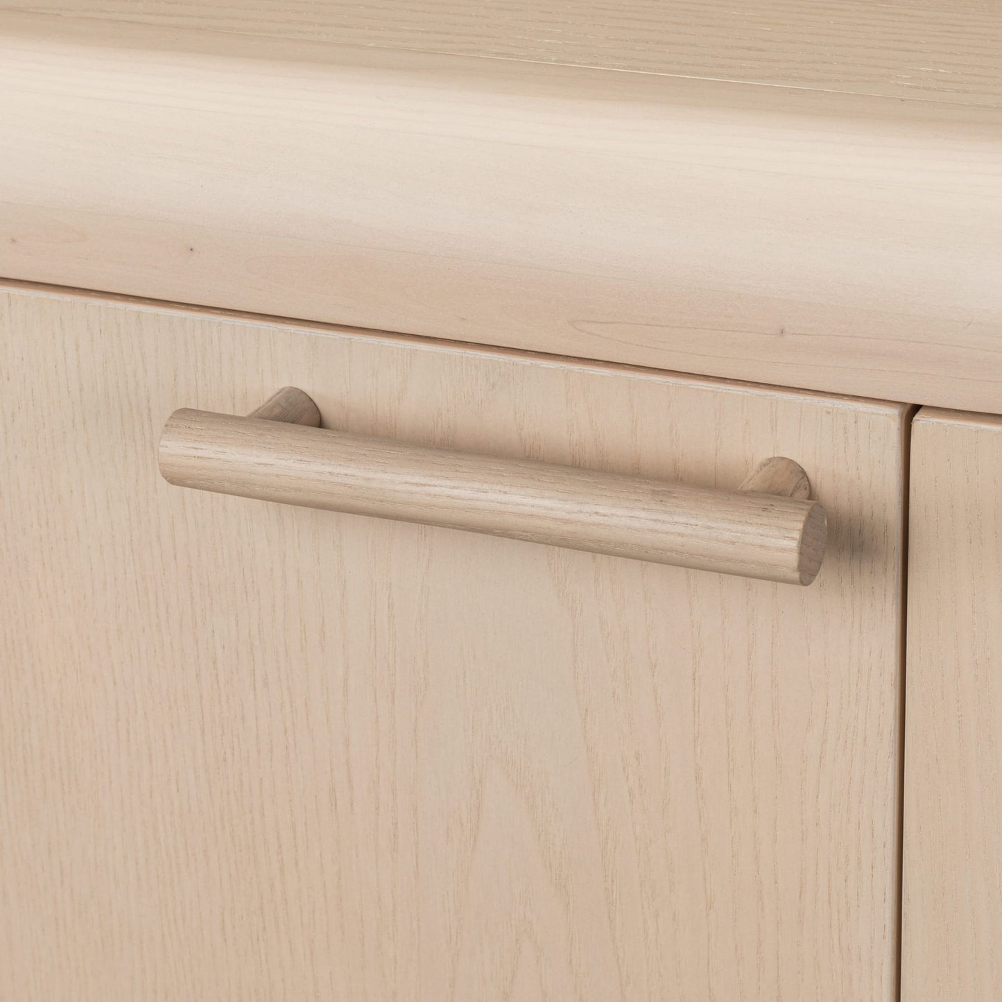 Modus Liv Four Door Ash Wood Sideboard in White Sand