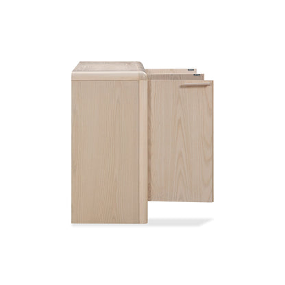 Modus Liv Four Door Ash Wood Sideboard in White Sand