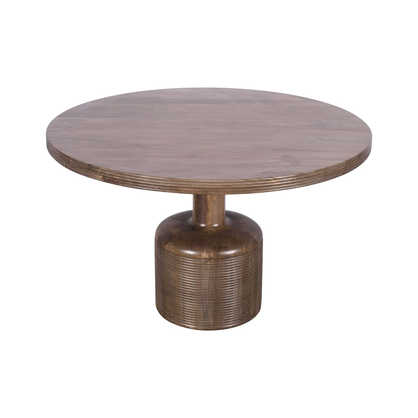 Modus Liyana Solid Wood Round Dining Table in Natural Tan