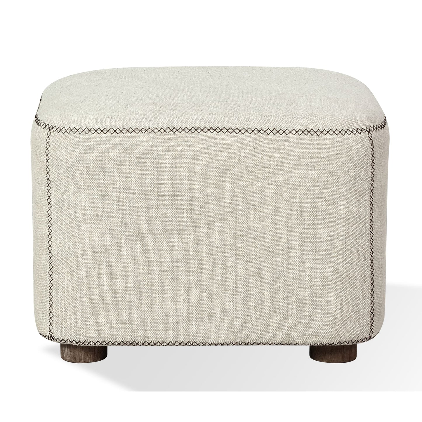 Modus Louis Upholstered Ottoman in Natural Linen