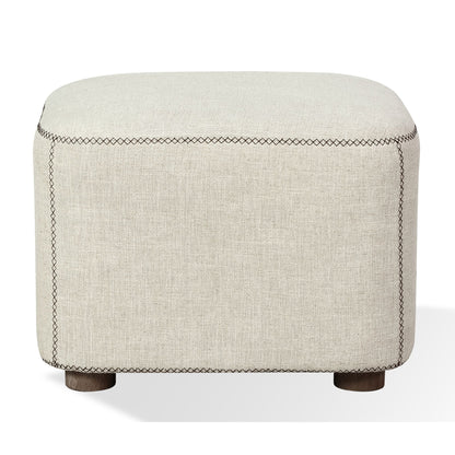 Modus Louis Upholstered Ottoman in Natural Linen