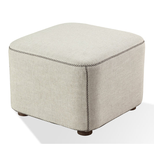 Modus Louis Upholstered Ottoman in Natural Linen