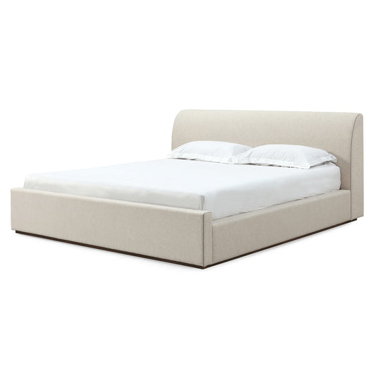Modus Louis Upholstered Platform Bed in Natural Linen
