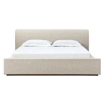 Modus Louis Upholstered Platform Bed in Natural Linen