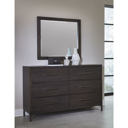 Modus Lucerne Six-Drawer Metal Leg Dresser in Vintage Coffee