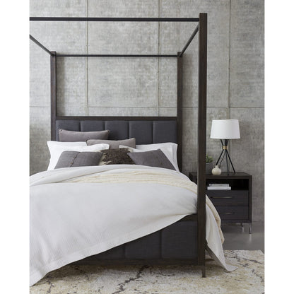 Modus Lucerne Two-Drawer Metal Leg Nightstand in Vintage Coffee