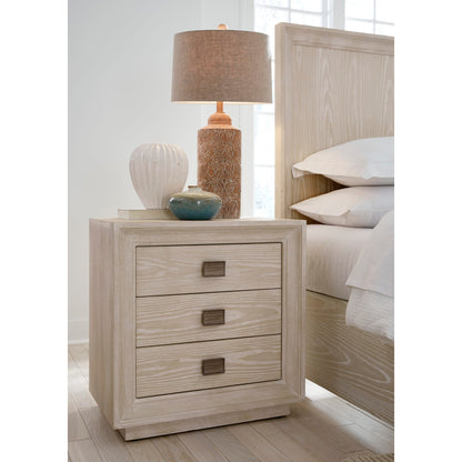 Modus Maxime Three Drawer USB-Charging Nightstand in Ash