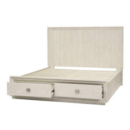 Modus Maxime Two Drawer Footboard Storage Platform Bed In Ash