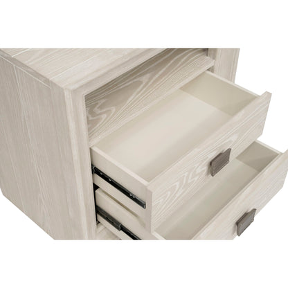 Modus Maxime Two Drawer USB-Charging Nightstand in Ash