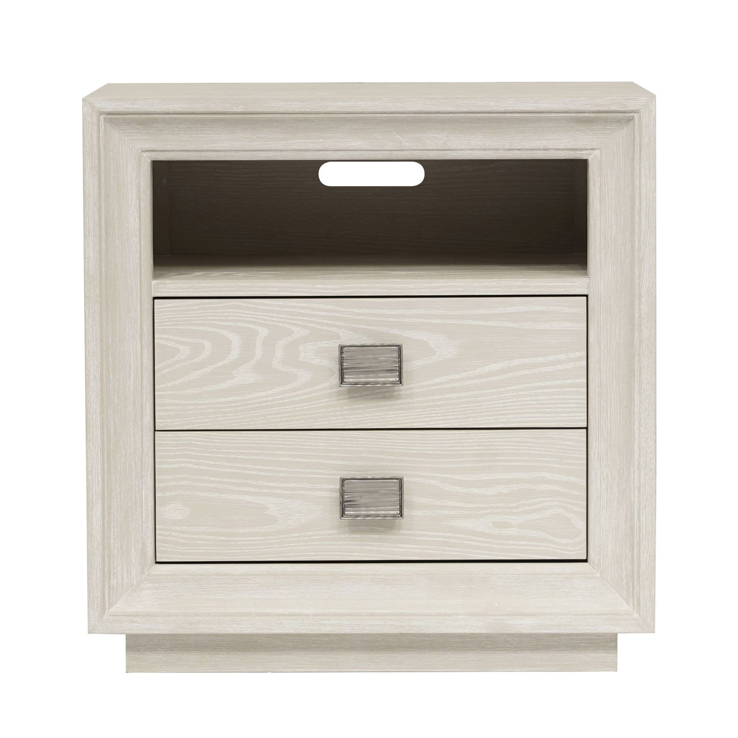 Modus Maxime Two Drawer USB-Charging Nightstand in Ash