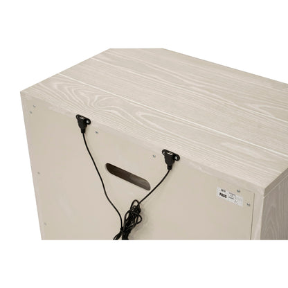 Modus Maxime Two Drawer USB-Charging Nightstand in Ash